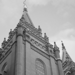 Salt Lake Temple ~ Spires Black & White