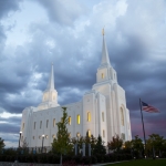 Brigham City Temple ~ Morning Storm Fall