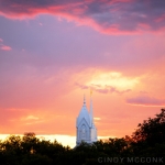 Brigham City Temple ~ Red Sky At Night